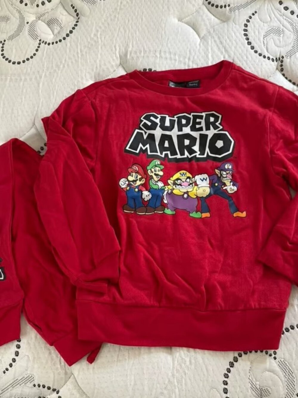 Super Mario Boys Red Sweatsuit Set Small NWOT